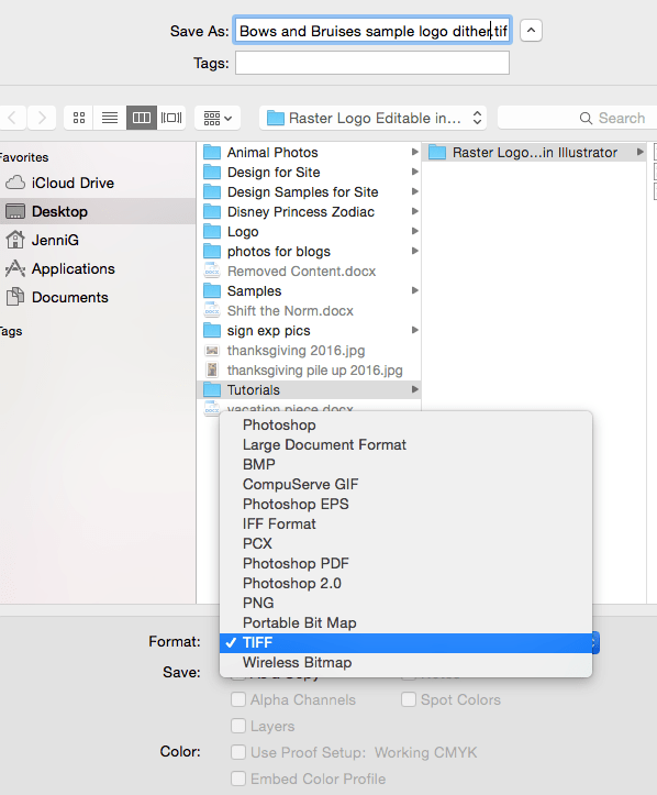 13. Save image as a TIFF very imporant