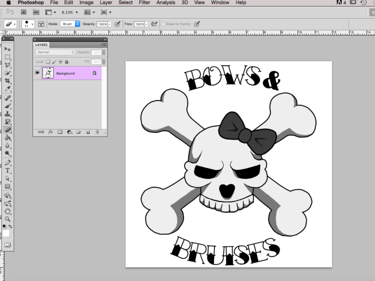 4. The result - a black and white image